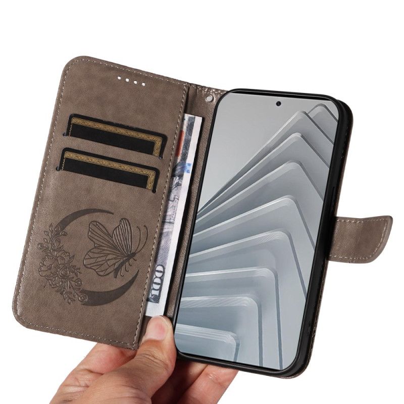 Flip Cover Til Xiaomi Redmi Note 14 4g Sommerfugleprint