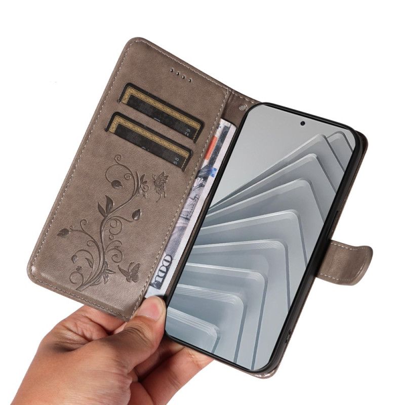 Flip Cover Xiaomi Redmi Note 14 4g Blomstermønstre