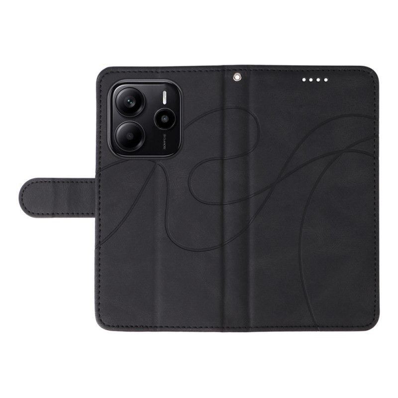 Flip Cover Xiaomi Redmi Note 14 4g Bølgede Linjer