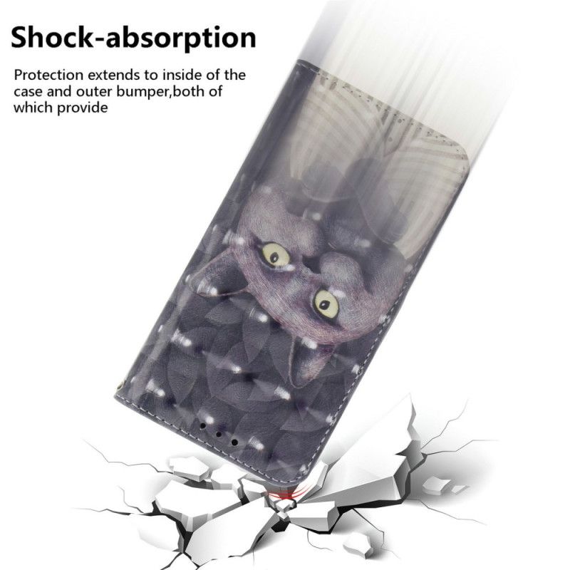 Flip Cover Xiaomi Redmi Note 14 4g Grå Kat Med Rem