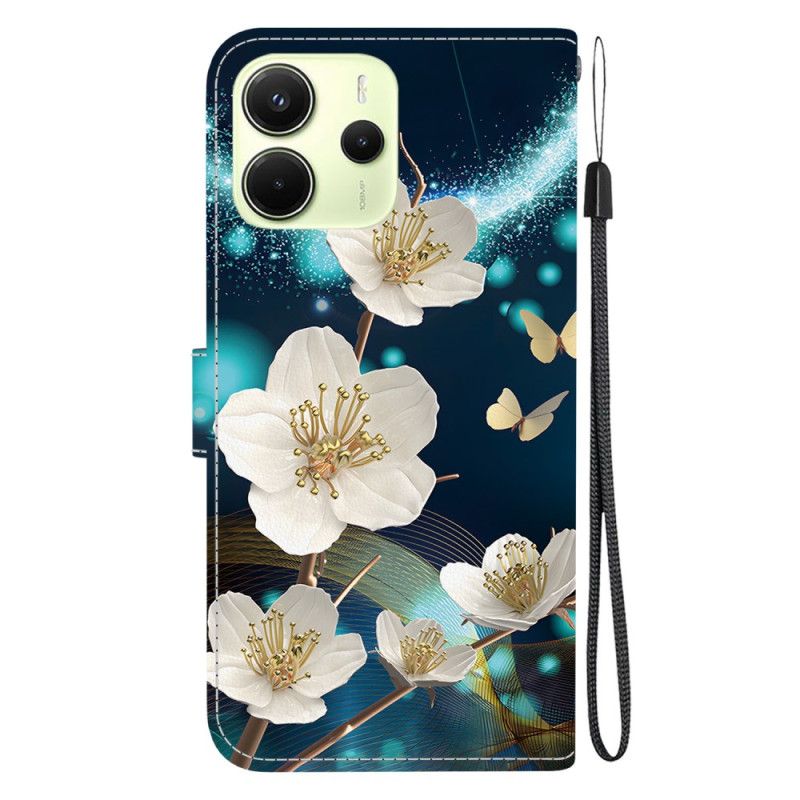 Flip Cover Xiaomi Redmi Note 14 4g Hvide Magnoliaer
