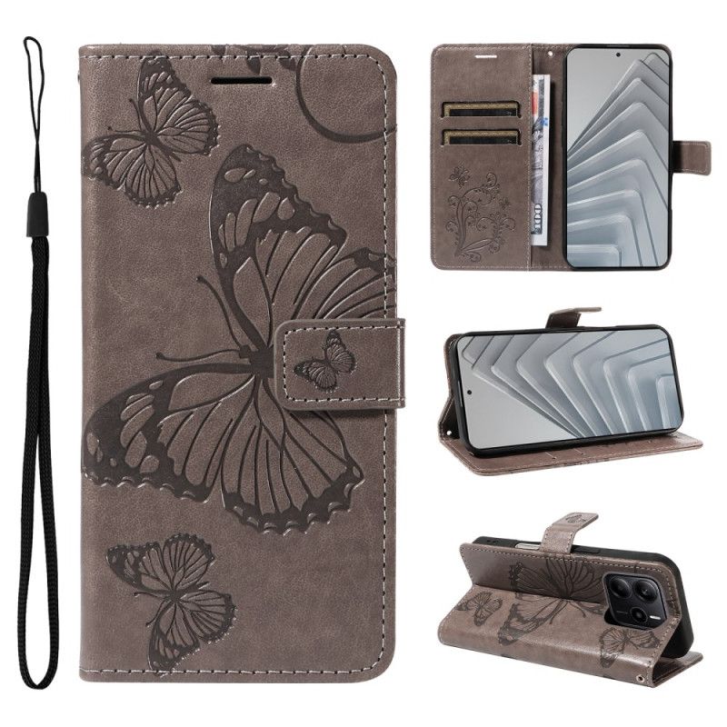 Flip Cover Xiaomi Redmi Note 14 4g Kæmpesommerfugle