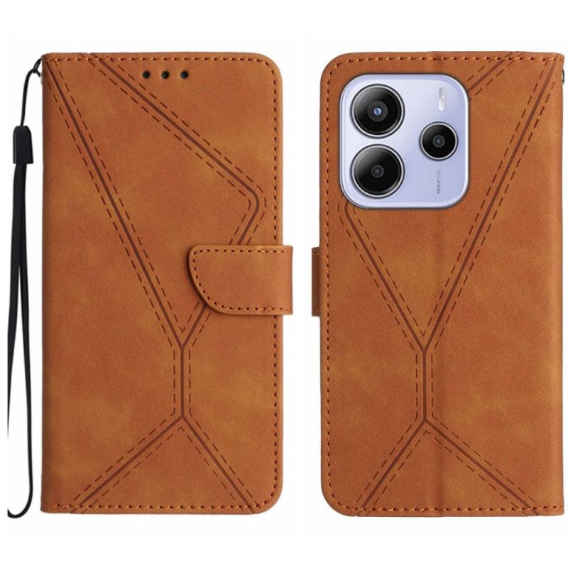 Flip Cover Xiaomi Redmi Note 14 4g Linjer Og Print