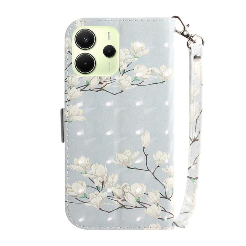 Flip Cover Xiaomi Redmi Note 14 4g Magnoliaer Med Rem