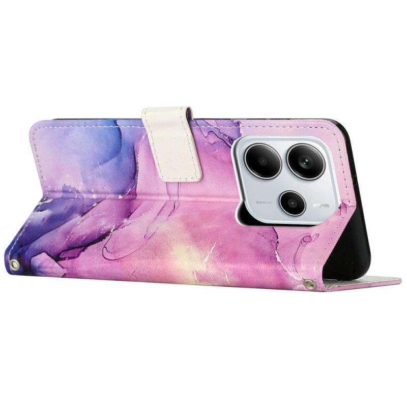 Flip Cover Xiaomi Redmi Note 14 4g Marmoreret Effekt