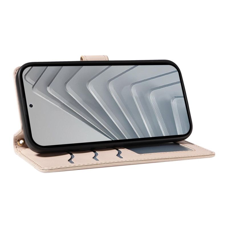 Flip Cover Xiaomi Redmi Note 14 4g Quiltet Med Rem Og Skulderrem