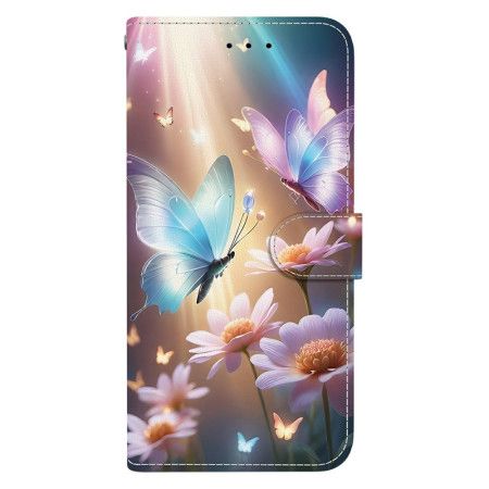 Flip Cover Xiaomi Redmi Note 14 4g Sommerfugle I Lyset