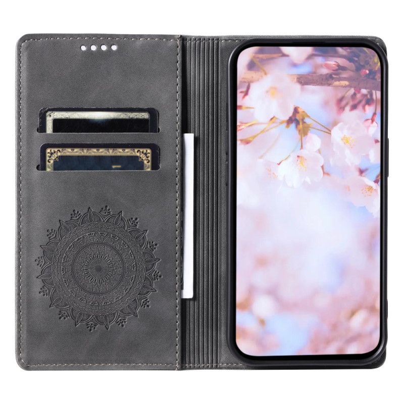 Læder Cover Xiaomi Redmi Note 14 4g Mandala Ruskindseffekt