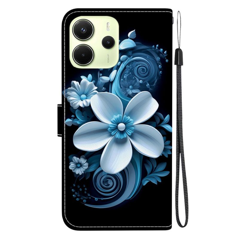 Læder Cover Xiaomi Redmi Note 14 4g Orkideer