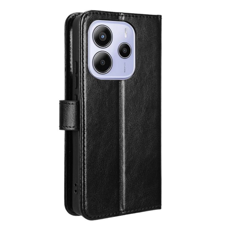 Læder Cover Xiaomi Redmi Note 14 4g Prangende Kunstlæder