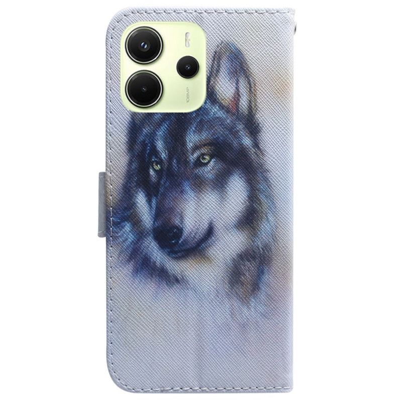 Læder Cover Xiaomi Redmi Note 14 4g Telefon Etui Akvarelulv