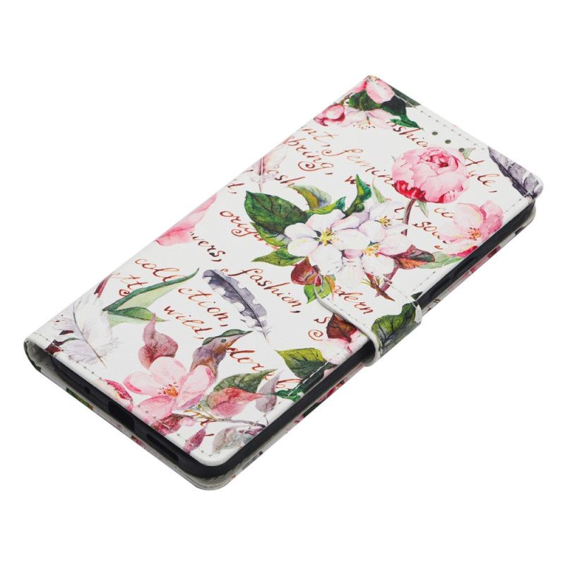 Læder Cover Xiaomi Redmi Note 14 4g Telefon Etui Blomsterdigt