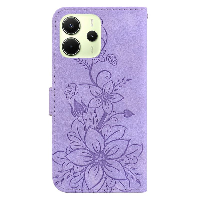 Læder Cover Xiaomi Redmi Note 14 4g Telefon Etui Fleur De Lys