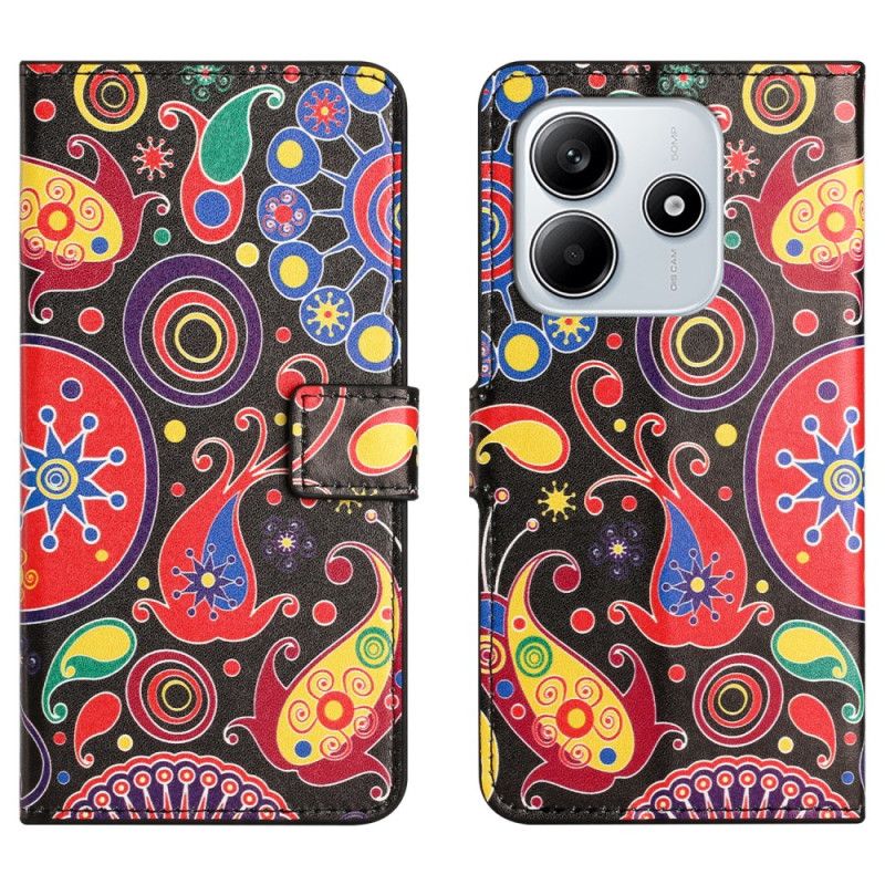 Læder Cover Xiaomi Redmi Note 14 4g Telefon Etui Galaksemønster