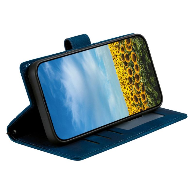 Læder Cover Xiaomi Redmi Note 14 4g Telefon Etui Ruskindseffekt Med Rem