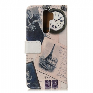 Flip Cover Xiaomi Redmi 9 Eiffeltårnet Og Brev