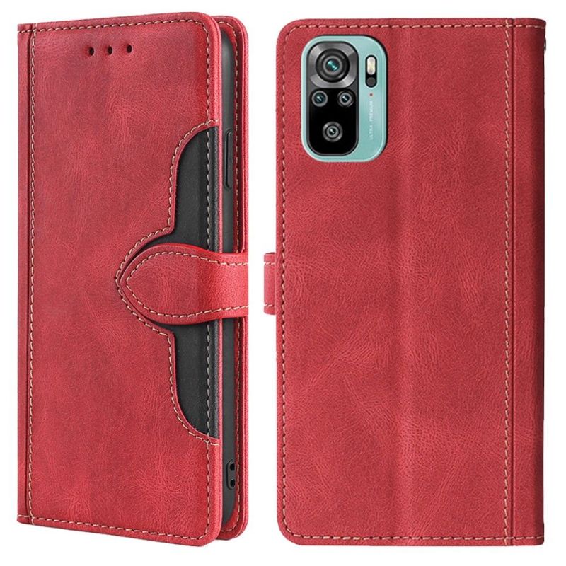 Flip Cover Xiaomi Redmi Note 10 4G / Note 10S Tofarvede Sømme