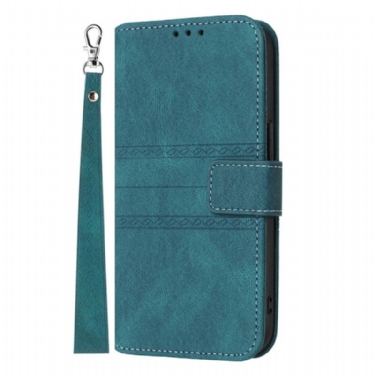 Flip Cover Oppo Reno 13 5g Dobbelt Frise Med Rem