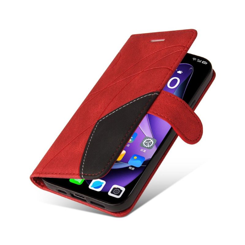 Flip Cover Oppo Reno 13 5g Tofarvede Bølgede Linjer