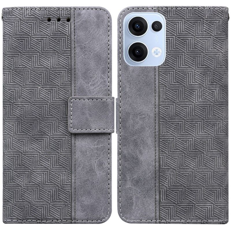 Flip Cover Oppo Reno 13 5g Vævet Mønster