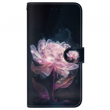 Læder Cover Oppo Reno 13 5g Lilla Pæon