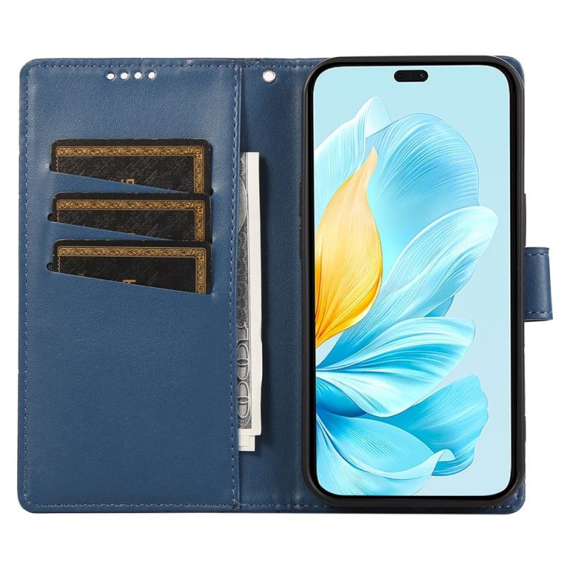 Læder Cover Oppo Reno 13 5g Telefon Etui Linjer