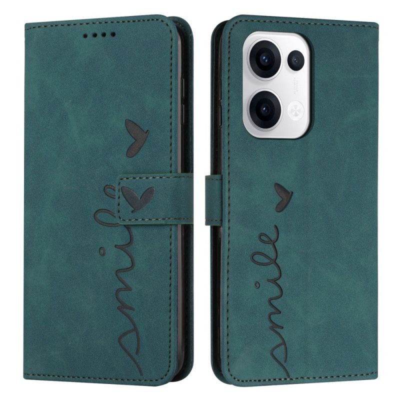 Læder Cover Oppo Reno 13 5g Telefon Etui Smil
