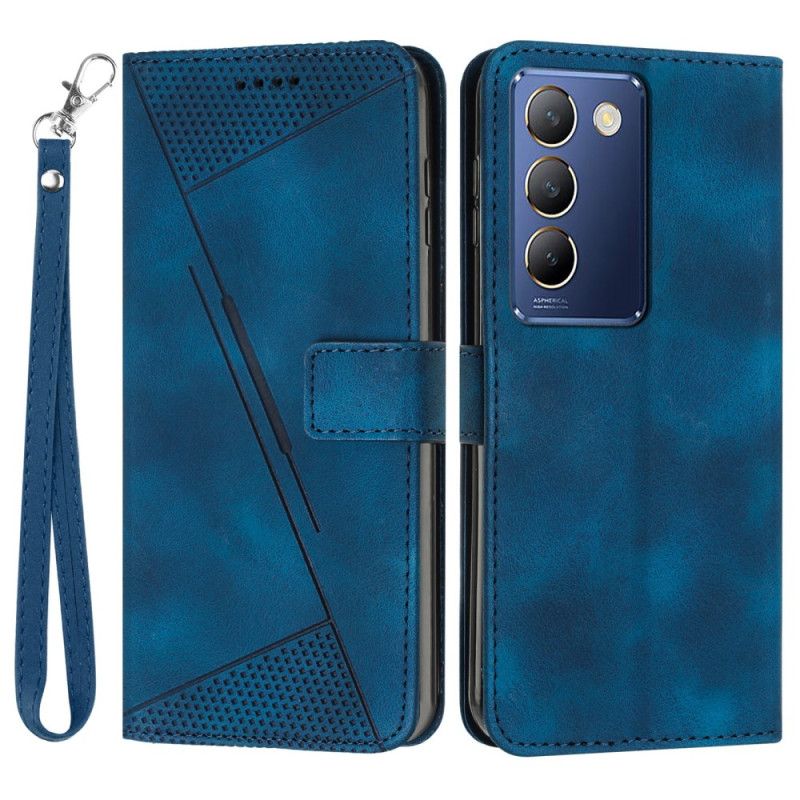 Flip Cover Til Vivo V40 Se 5g Trekantede Remmønstre