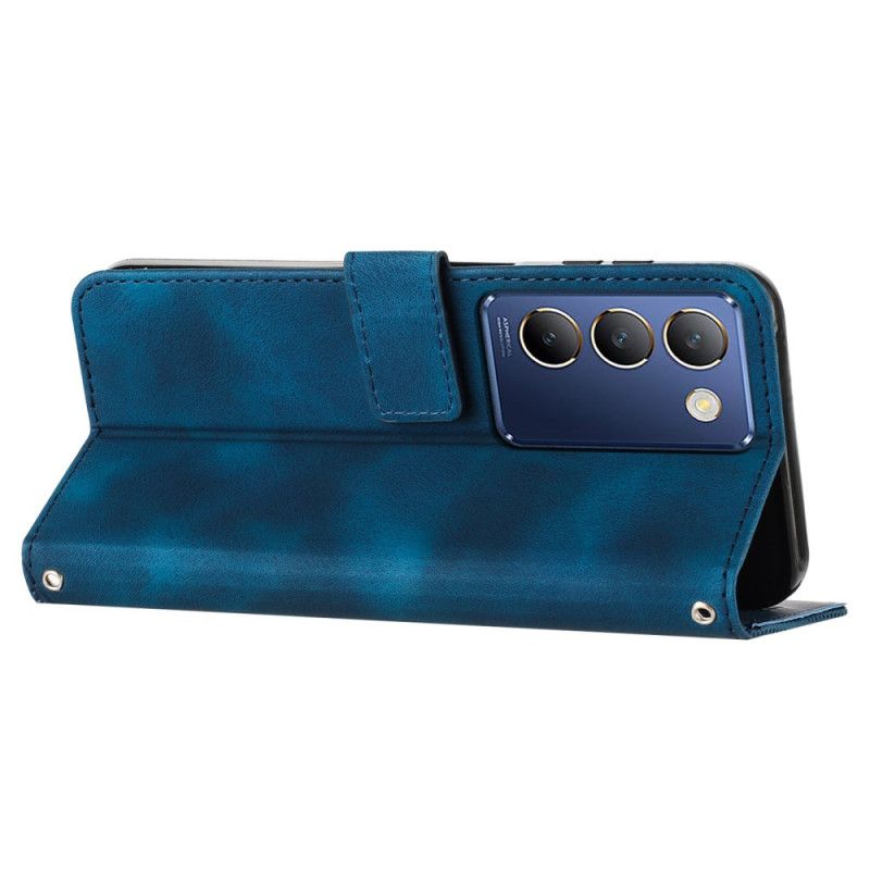 Flip Cover Til Vivo V40 Se 5g Trekantede Remmønstre