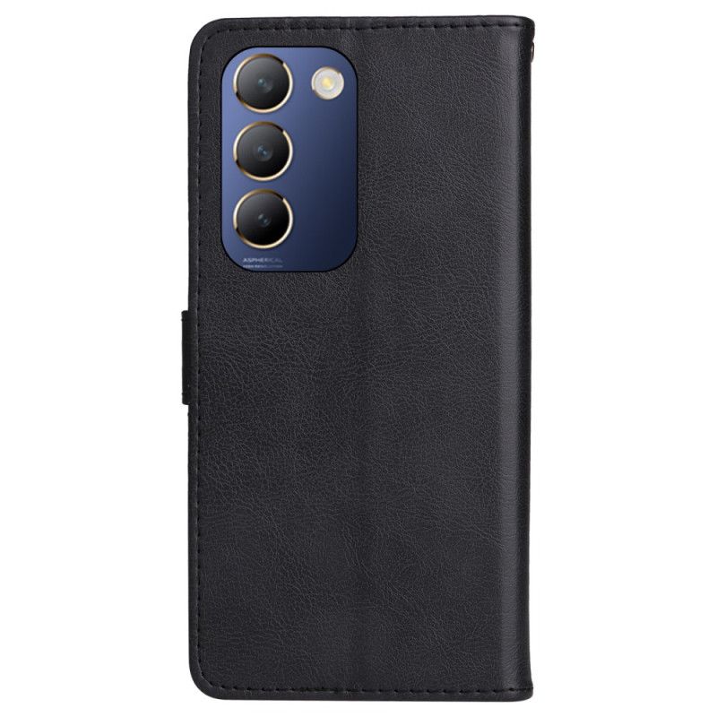 Flip Cover Vivo V40 Se 5g Almindeligt Kunstlæder