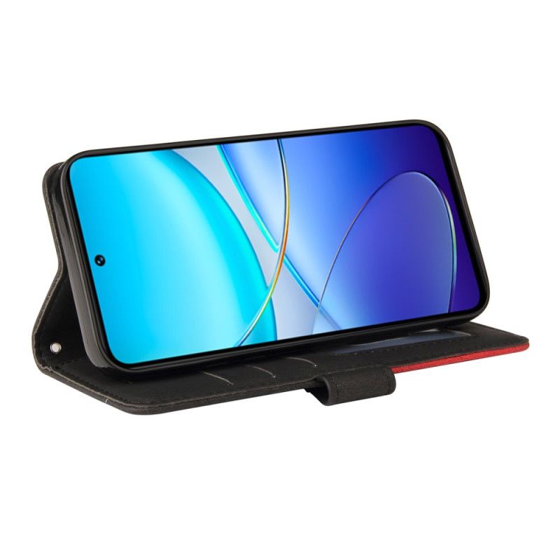 Flip Cover Vivo V40 Se 5g Tofarvet Krusning