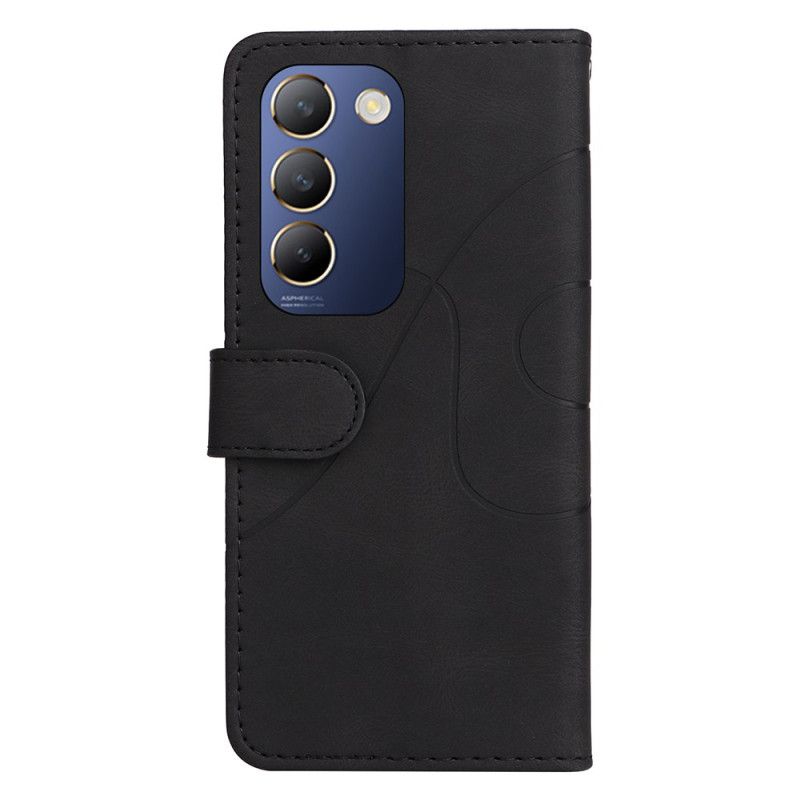 Flip Cover Vivo V40 Se 5g Tofarvet Krusning