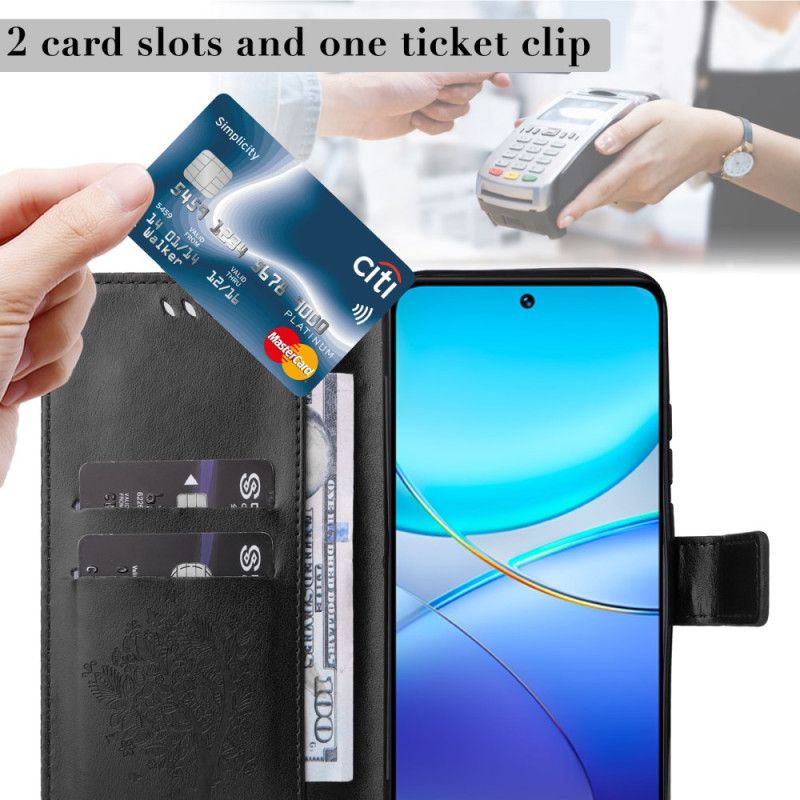 Flip Cover Vivo V40 Se 5g Træ Og Kat