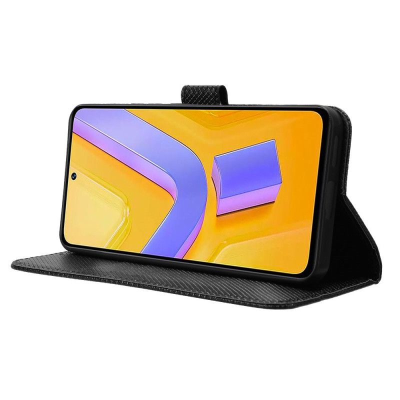 Læder Cover Vivo V40 Se 5g Telefon Etui Diamanttekstur