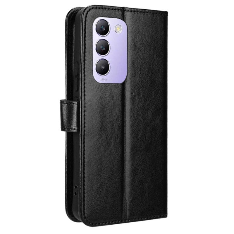 Læder Cover Vivo V40 Se 5g Telefon Etui Prangende Kunstlæder Med Rem