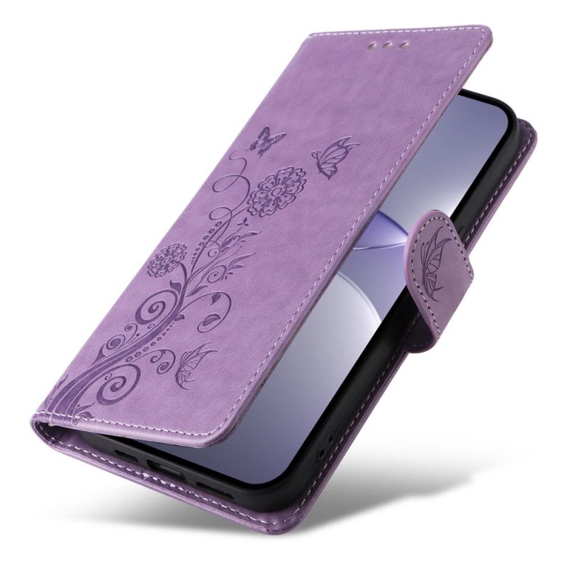 Flip Cover Huawei Nova 13 Blomstermønster