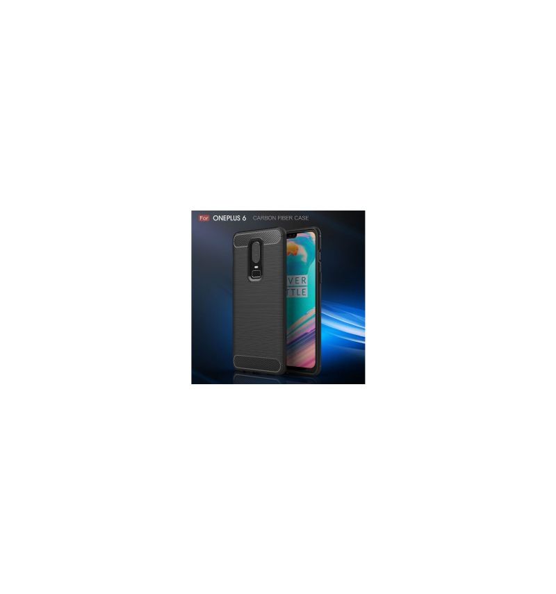Cover OnePlus 6 Børstet Carbon