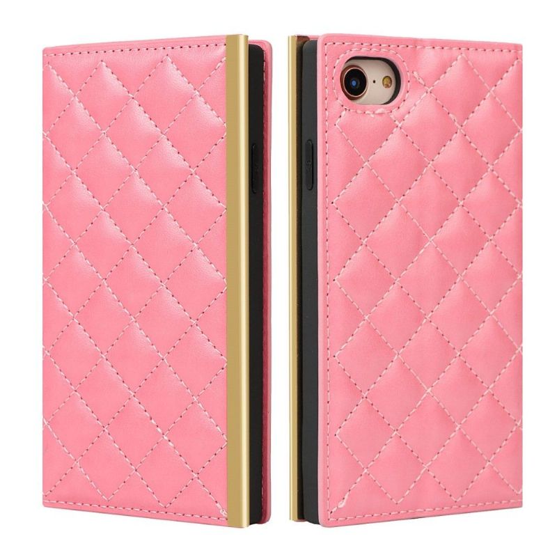 Flip Cover iPhone SE 2022 Quiltet Glam