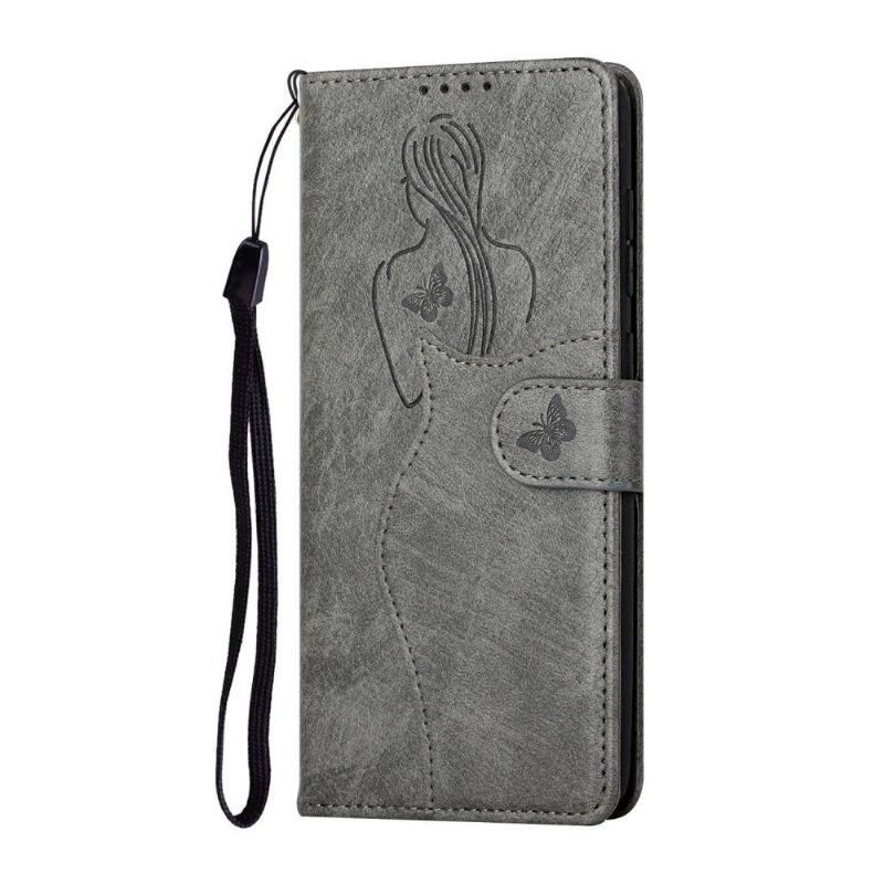 Læder Cover iPhone SE 2022 Premium Illustration Pige