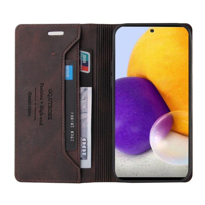 Flip Cover Samsung Galaxy A72 4G / A72 5G Klassisk Retro Imiteret Læder