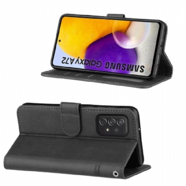 Flip Cover Samsung Galaxy A72 4G / A72 5G Lædereffektlinjer