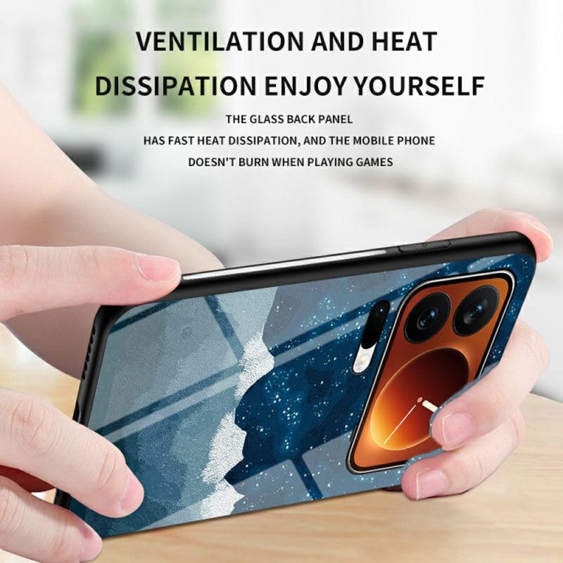Cover Til Xiaomi 17 Pro Max Himmelblå Hærdet Glas
