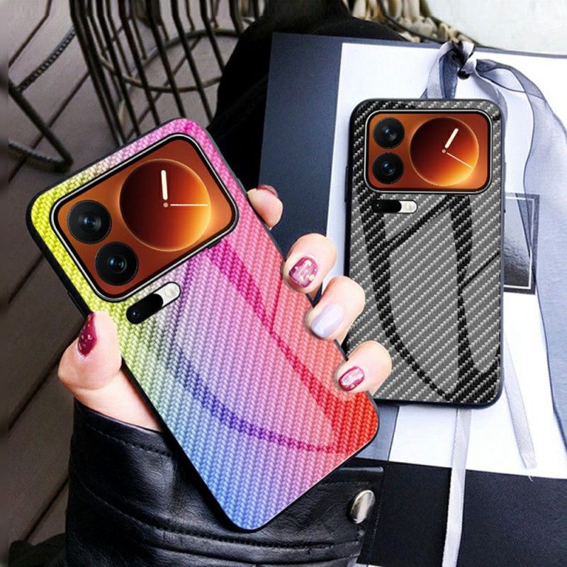 Cover Til Xiaomi 17 Pro Max Kulfiber I Hærdet Glas