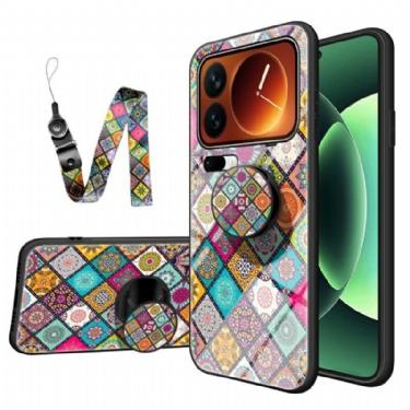 Cover Til Xiaomi 17 Pro Max Patchwork-stativ Og Rem