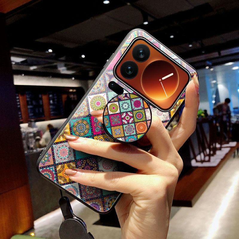 Cover Til Xiaomi 17 Pro Max Patchwork-stativ Og Rem