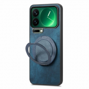 Cover Til Xiaomi 17 Pro Max Roterende Stativ Og Retro Lædertekstur