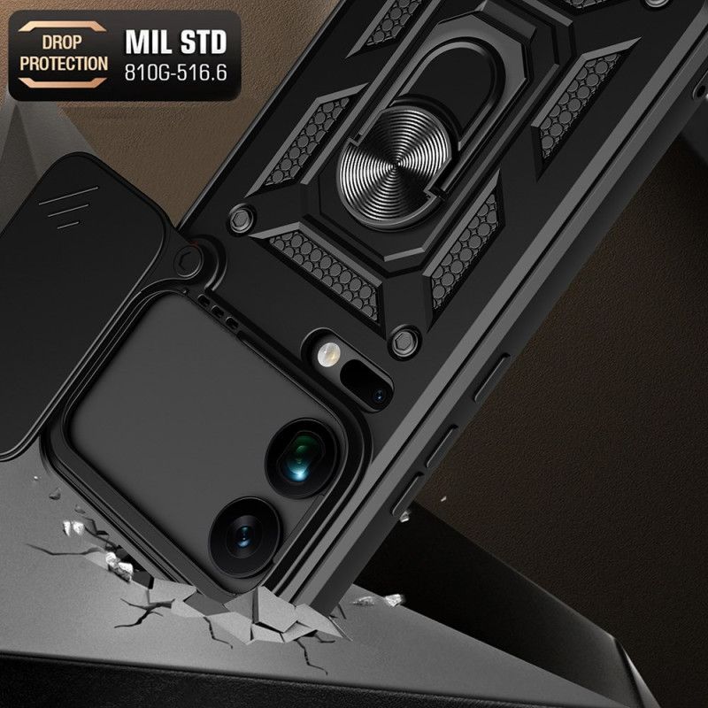 Cover Til Xiaomi 17 Pro Max Skydeligt Kameradæksel Og Stativ
