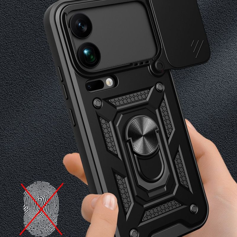 Cover Til Xiaomi 17 Pro Max Skydeligt Kameradæksel Og Stativ