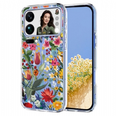 Cover Til Xiaomi 17 Pro Max Sommerfugle Og Blomster