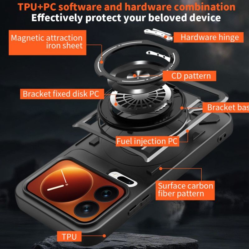 Cover Xiaomi 17 Pro Max Magnetisk Med Roterende Stativ